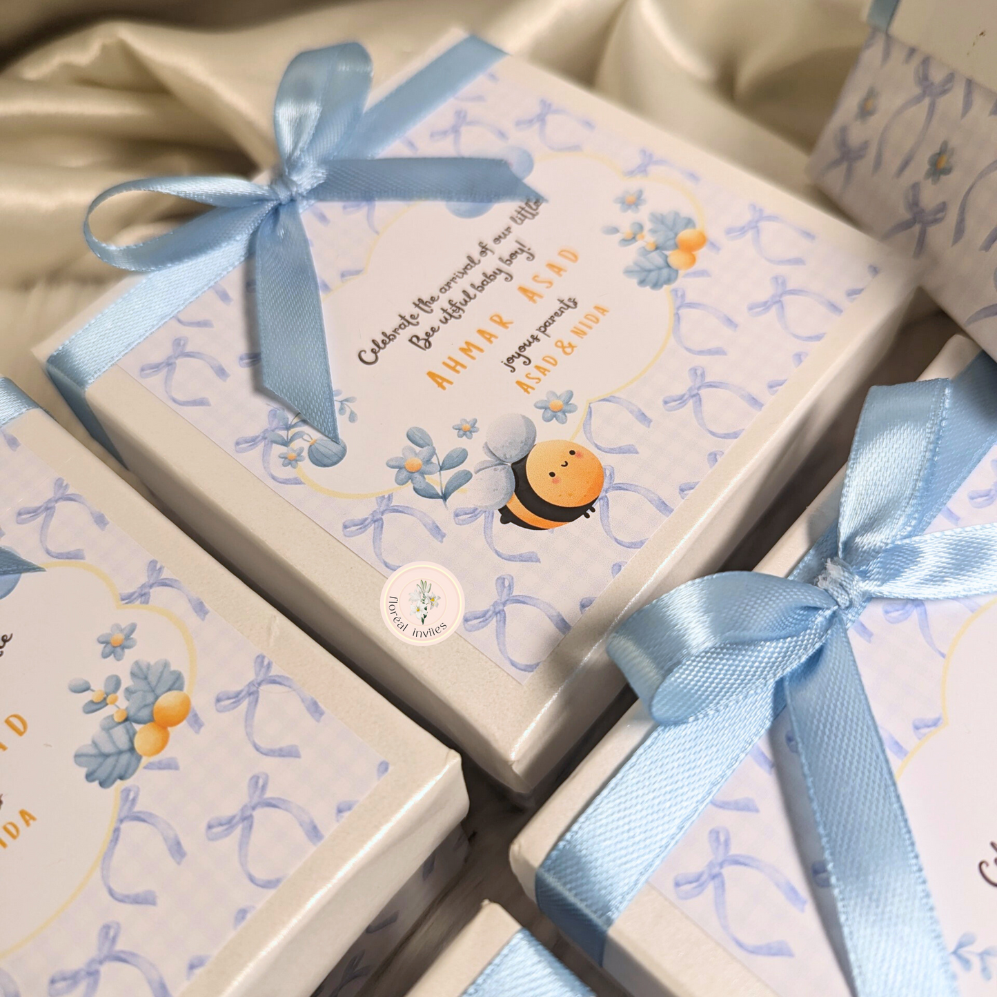 BEEutiful - Baby Boy Announcement Box