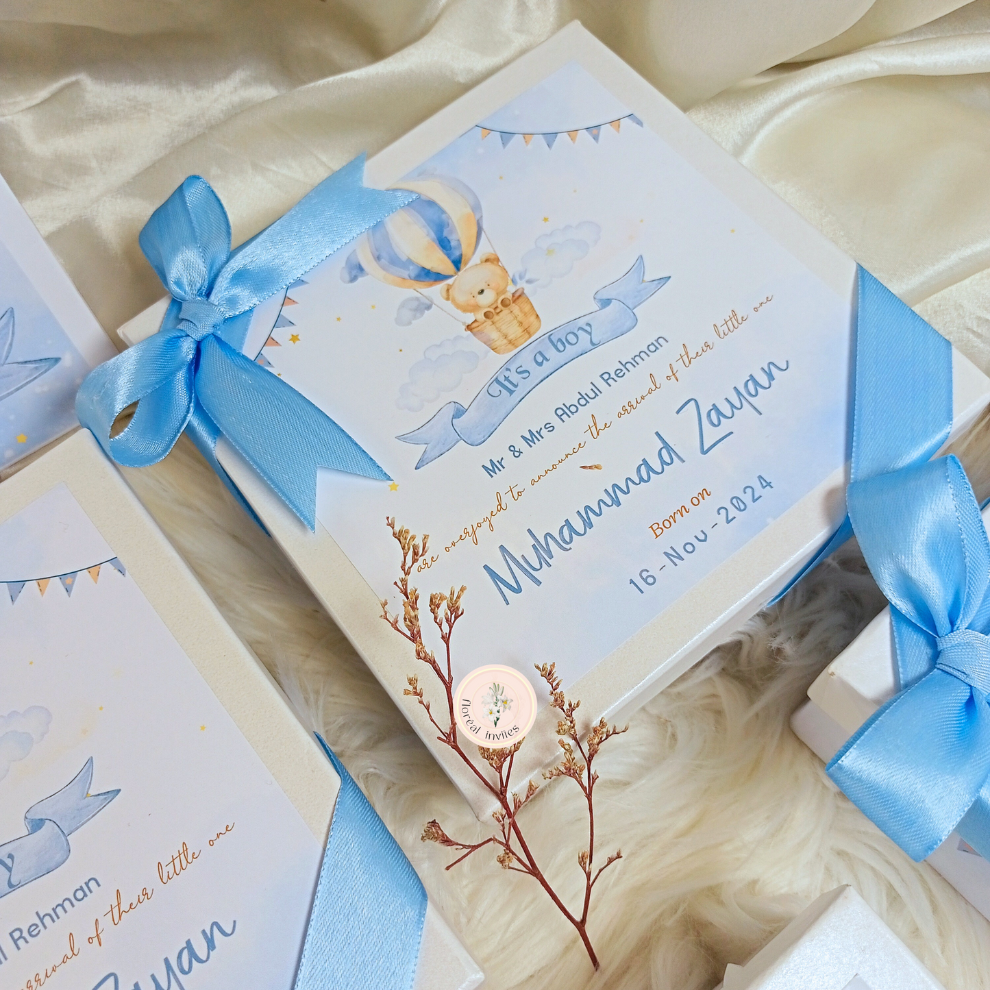 Lullaby - Baby Boy Announcement Box