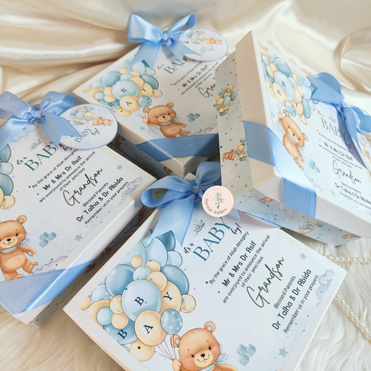 Periwinkle - Baby Boy Announcement Box