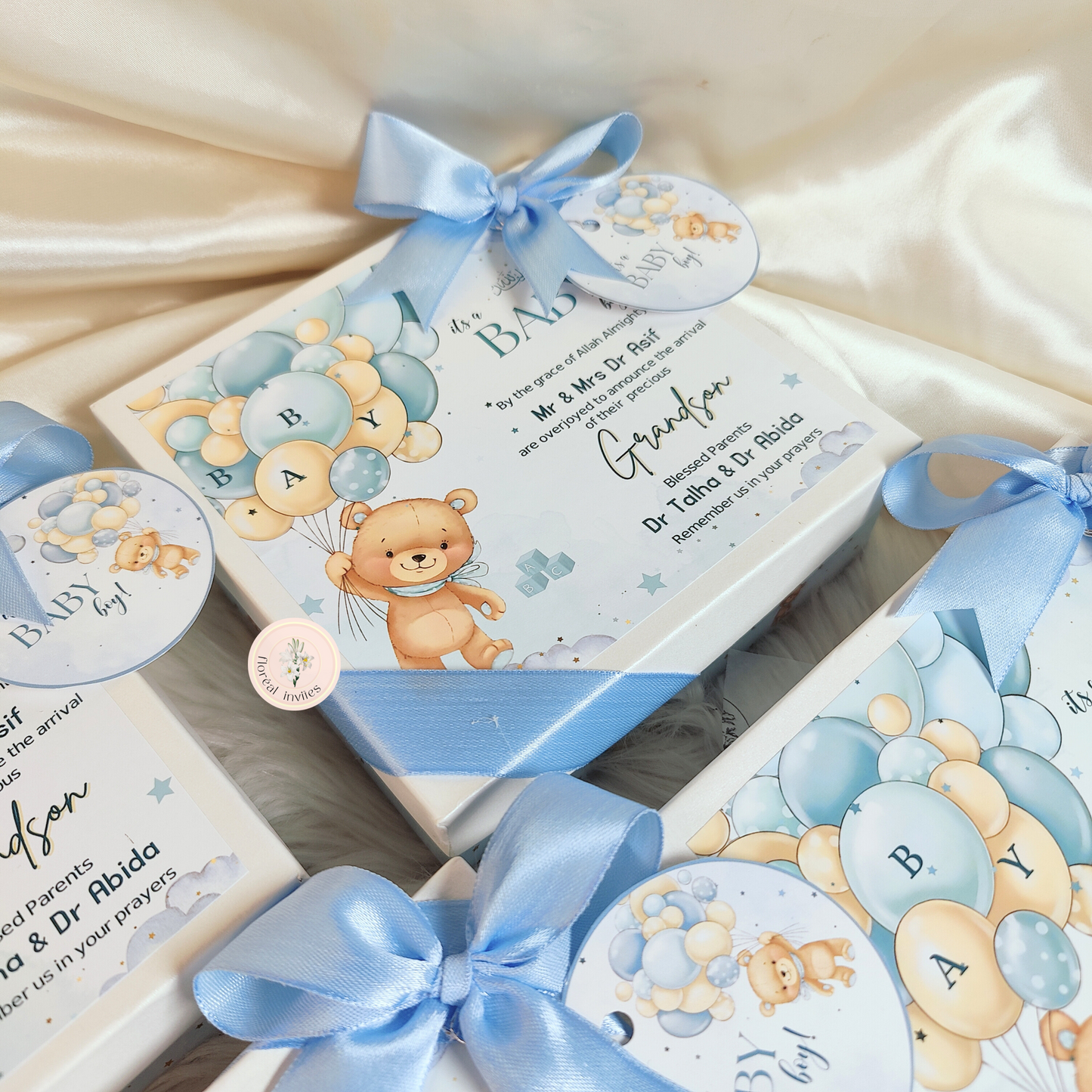 Periwinkle - Baby Boy Announcement Box