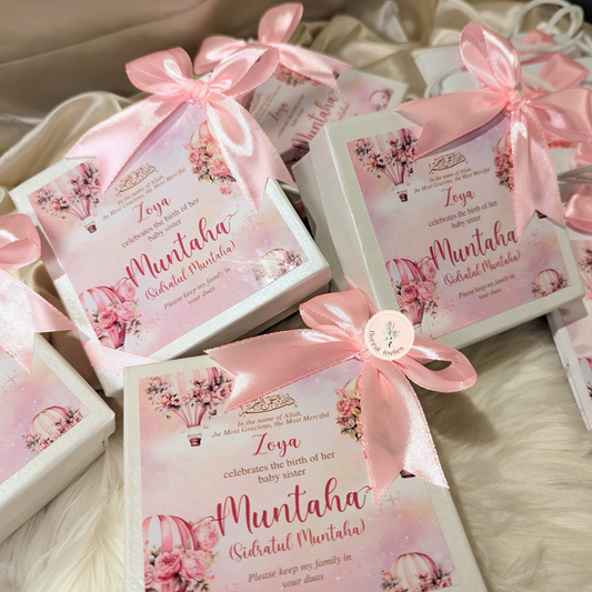 Pink Delights - Baby Girl Announcement Box