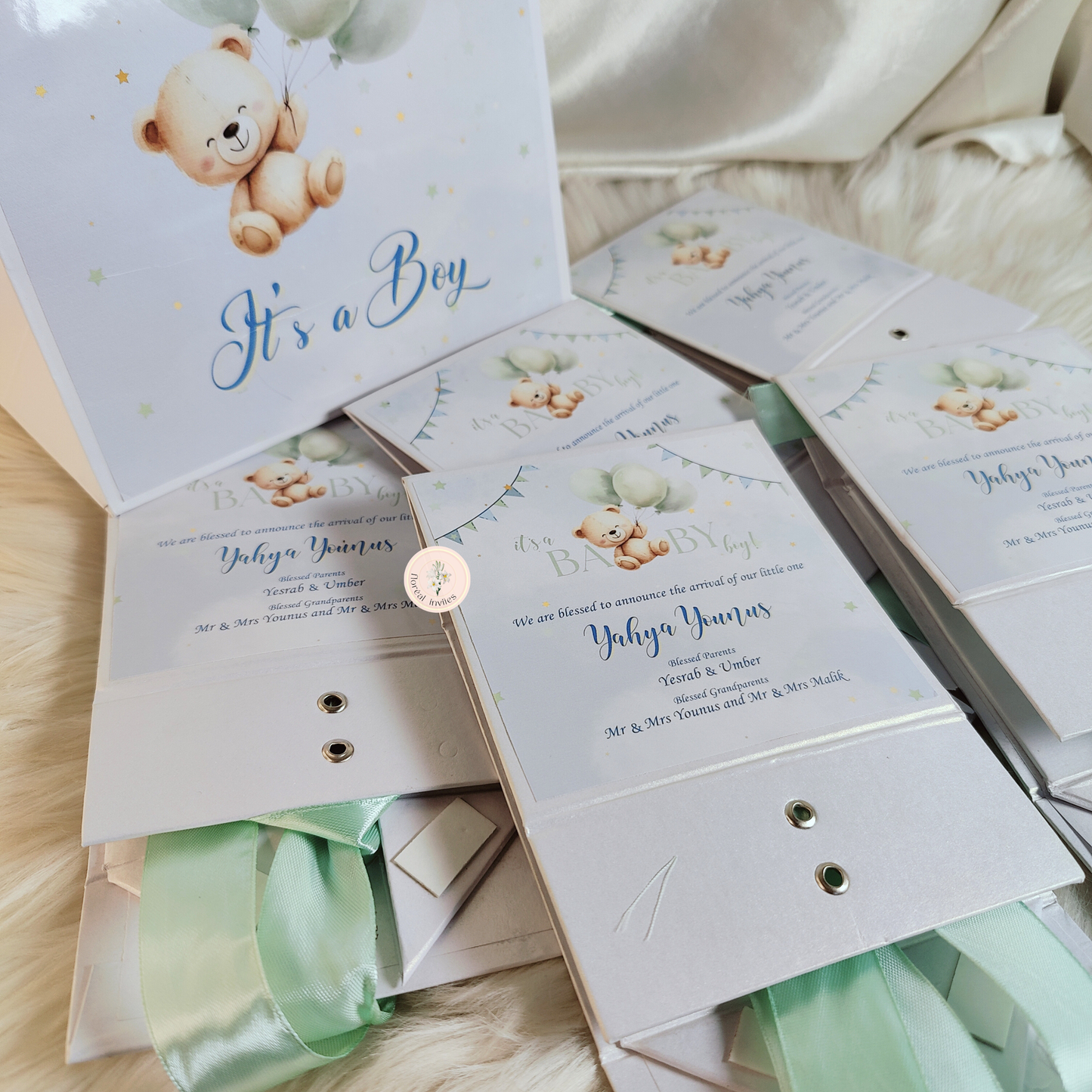 Shades of Mint - Baby Boy Foldable Box