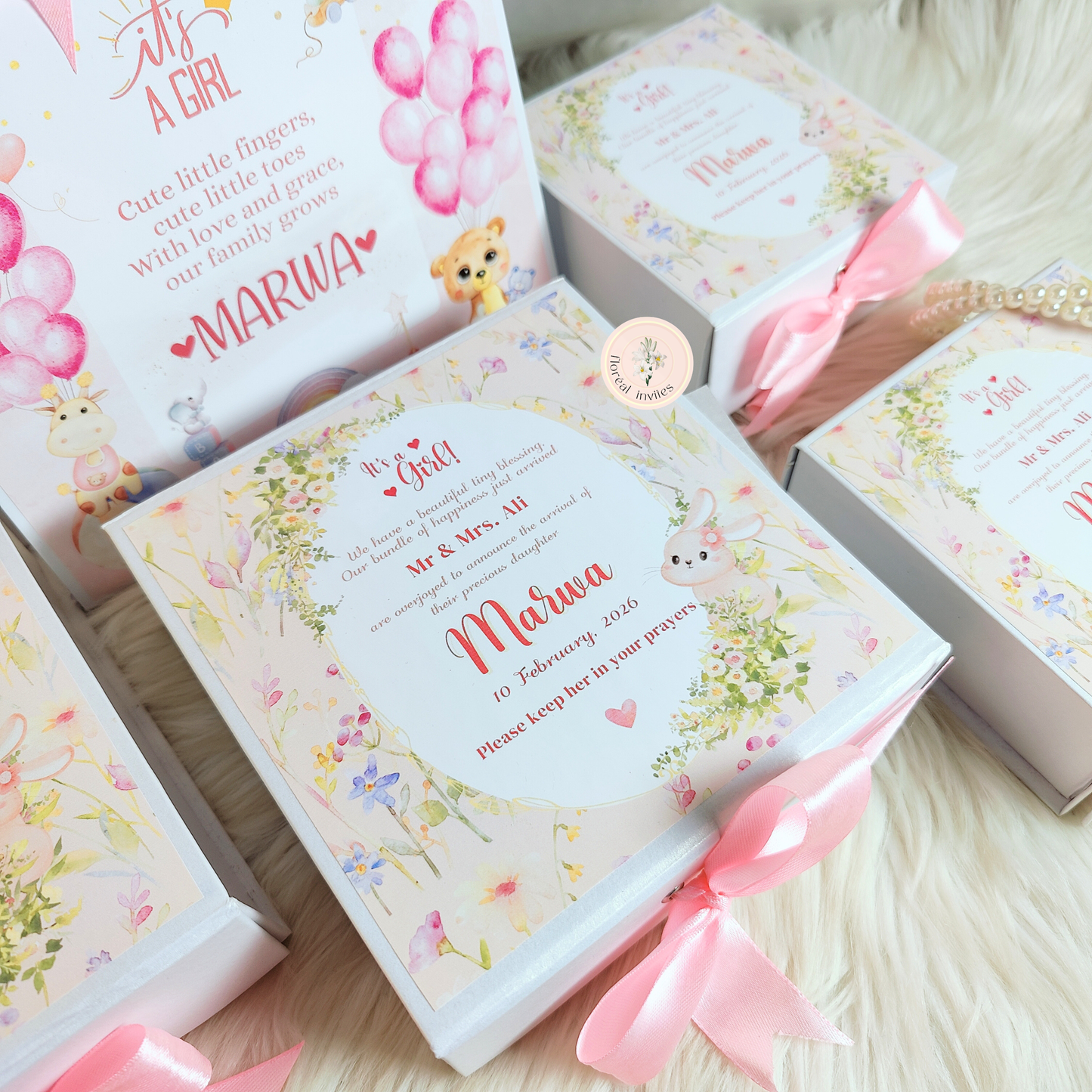 Pink Dreams - Baby Girl Foldable Box
