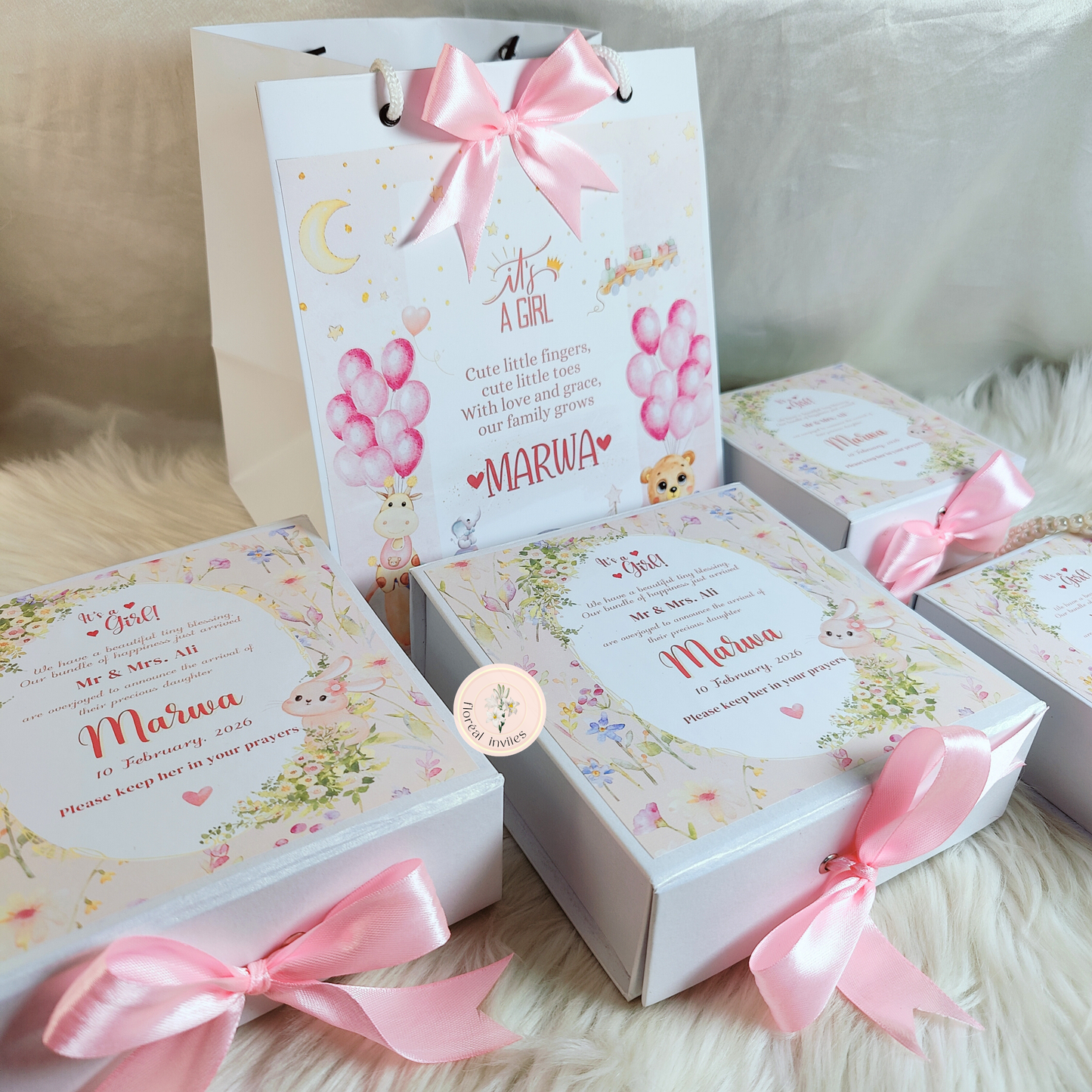 Pink Dreams - Baby Girl Foldable Box