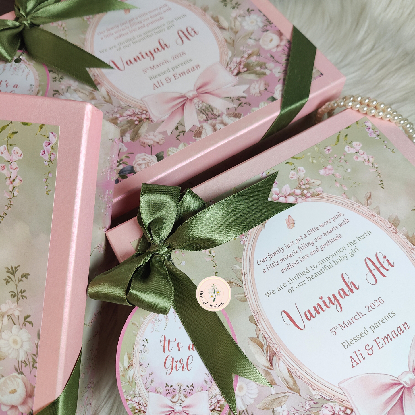 Emily - Baby Girl Announcement Box