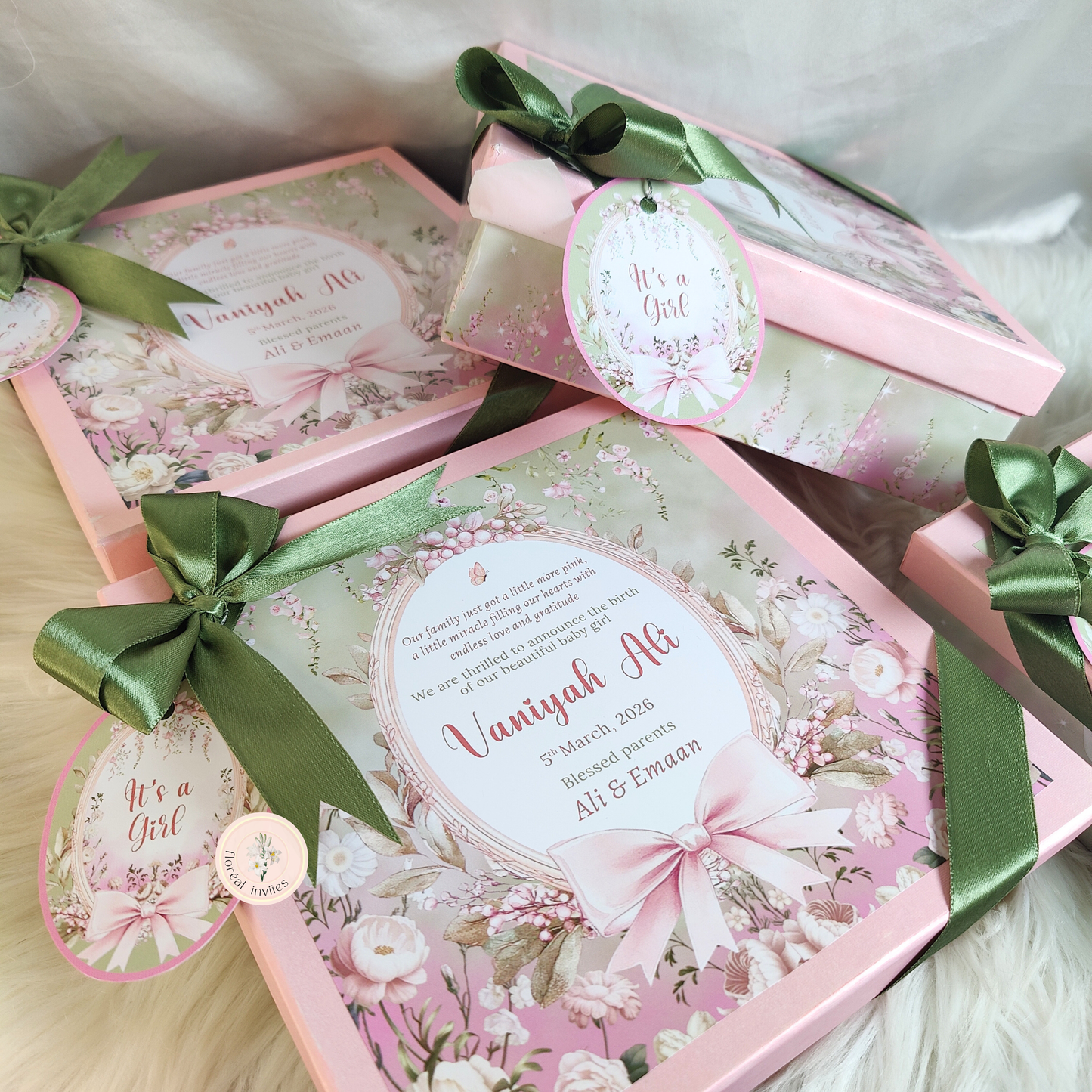 Emily - Baby Girl Announcement Box