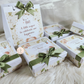 Beige Teddies  - Baby Girl Announcement Box