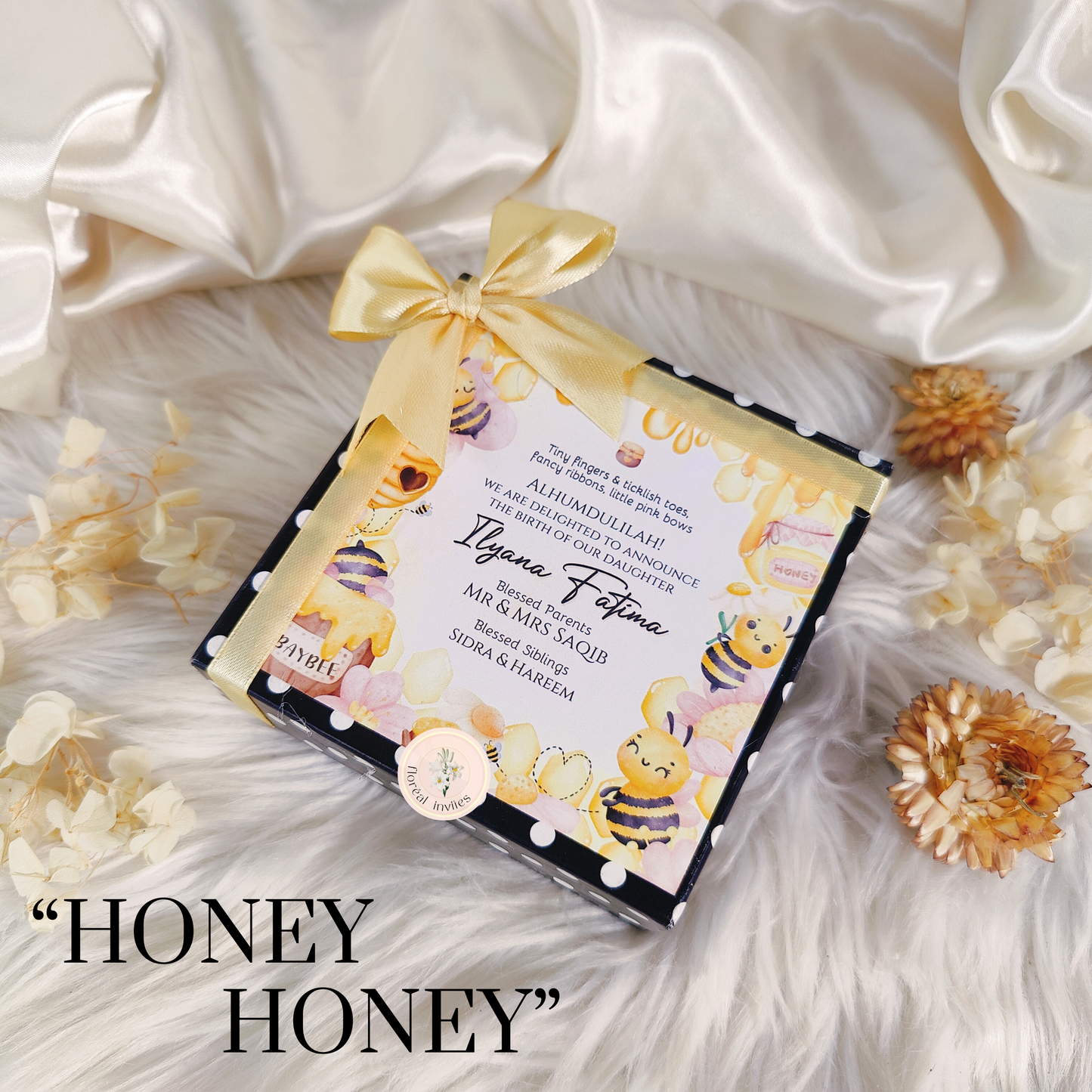 Honey Honey / Carz Crazy - (Pao 4x4x2) Baby Announcement Box