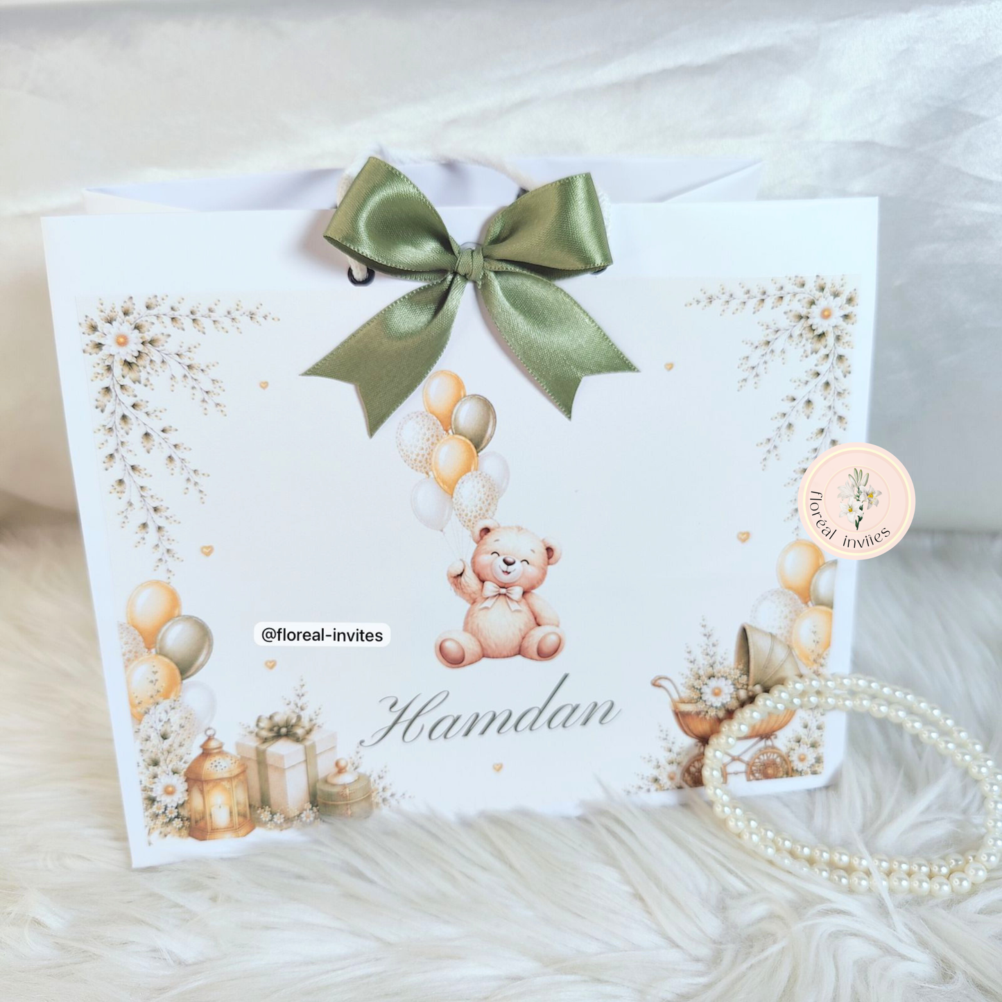 Teddy Vibes- Baby Boy Announcement Box