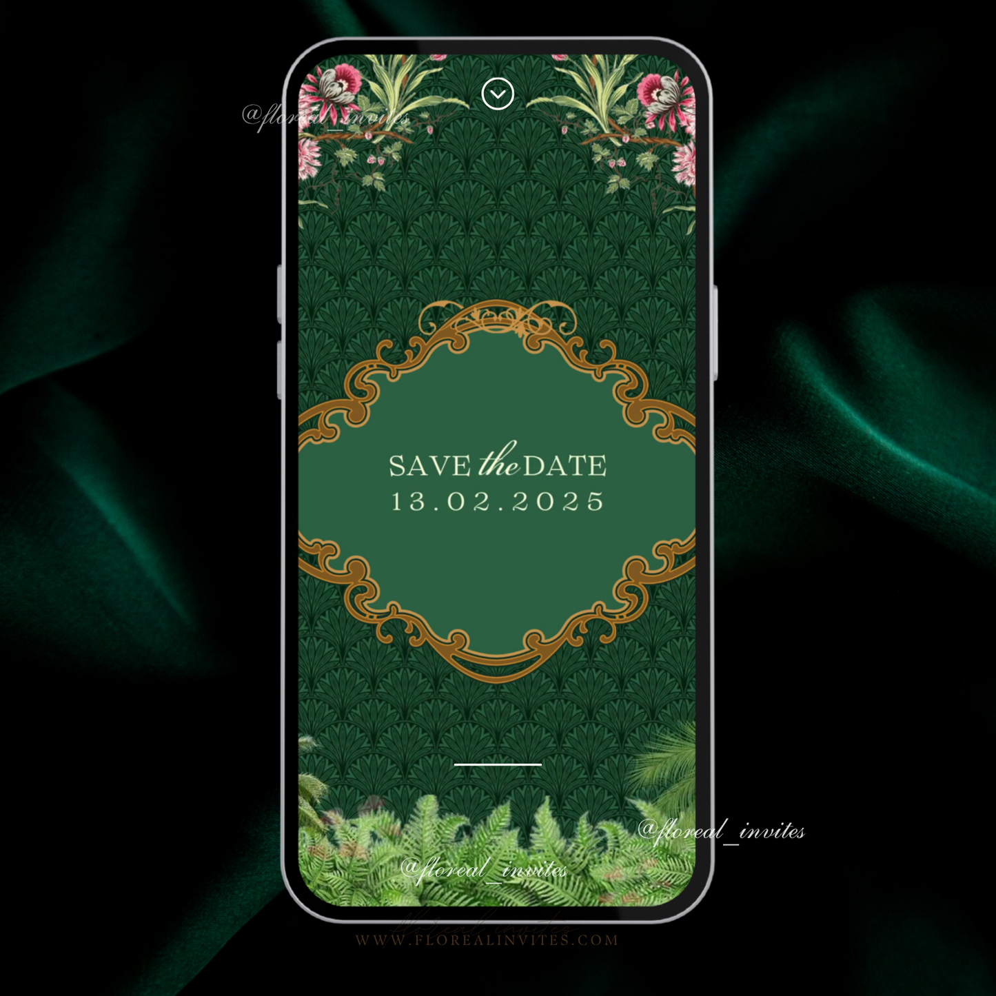 Obsidian Green Luxe Video Invite