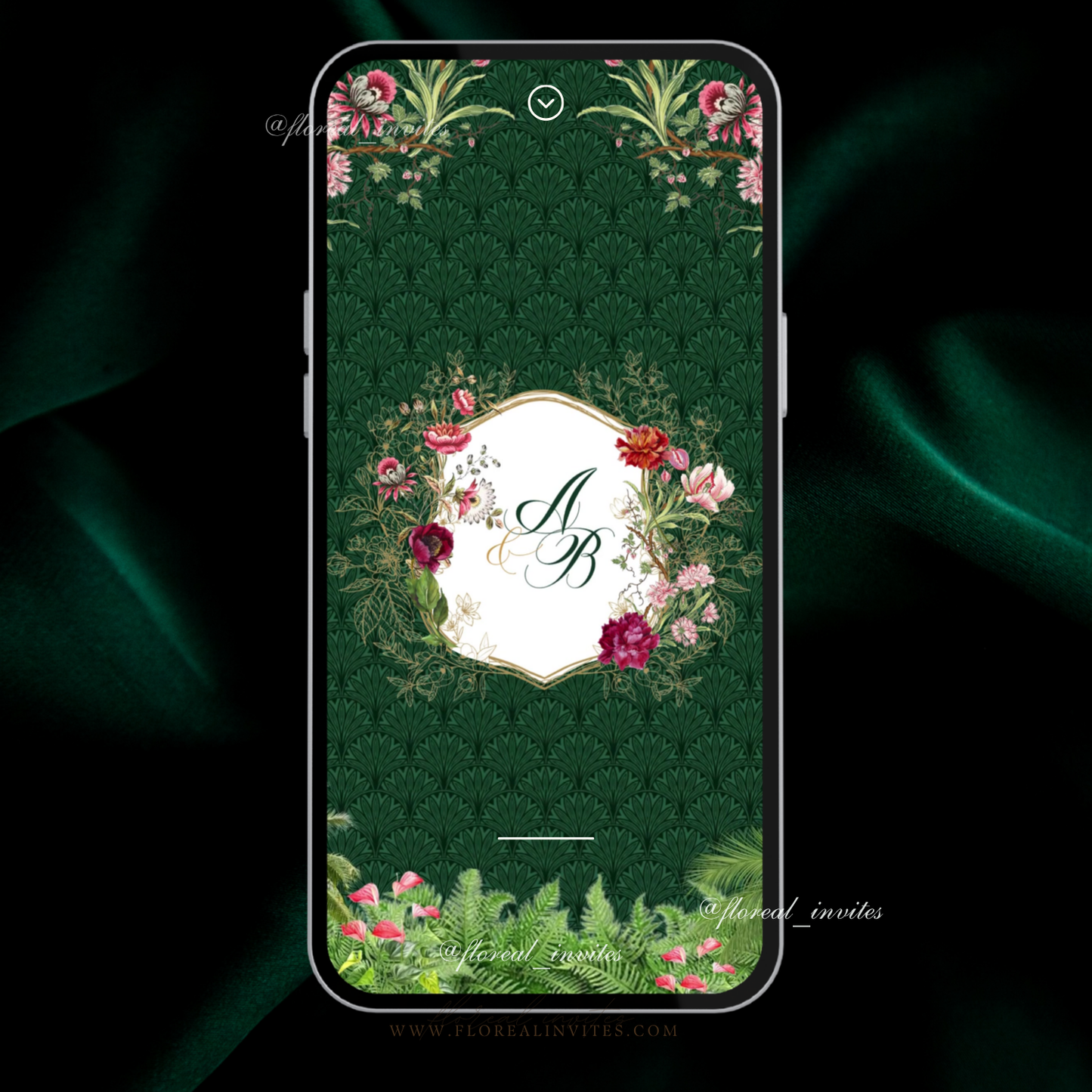 Obsidian Green Luxe Video Invite